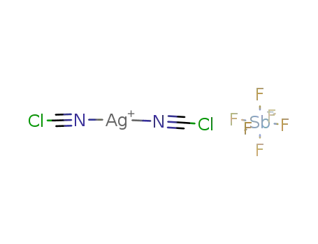 bis(cyanogen chloride-N)silver(I) hexafluoroantimonate(V)