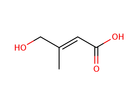 Molecular Structure of 44647-19-0 (2-Butenoic acid, 4-hydroxy-3-methyl-, (E)-)