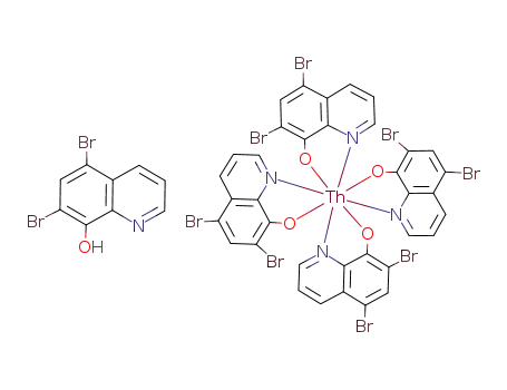 tetrakis(5,7-dibromo-8-quinolinolato)thorium(IV) * 5,7-dibromo-8-quinolinol