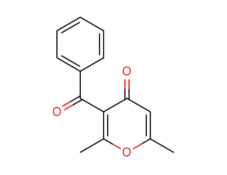 Molecular Structure of 13838-60-3 (4H-Pyran-4-one, 3-benzoyl-2,6-dimethyl-)