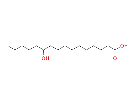 Molecular Structure of 502-75-0 (11-Hydroxyhexadecanoic acid)