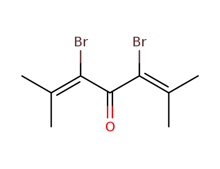 Molecular Structure of 5682-79-1 (3,5-Dibromo-2,6-dimethyl-2,5-heptadien-4-one)