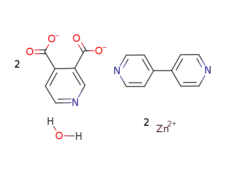 Zn2 bis(pyridine-3,4-dicarboxylate)(4,4'-bipyridine)(H2O)