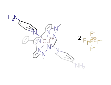 [Cu(PhC5H2N(C5H3NN(CH3)NCH)2)(aminopyridine)](PF6)2