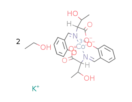 potassium Δ-bis(N-salicylidene-(S)-threoninato)cobaltate*2(ethanol)