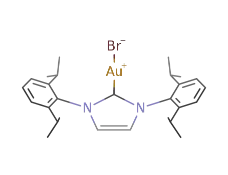 (1,3-bis(2,6-diisopropylphenyl)imidazol-2-ylidene)gold(I)bromide
