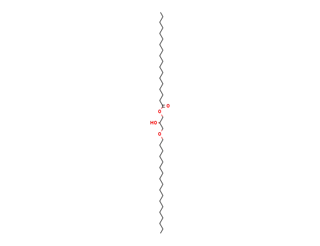 Molecular Structure of 96235-95-9 (Octadecanoic acid, 2-hydroxy-3-(octadecyloxy)propyl ester)