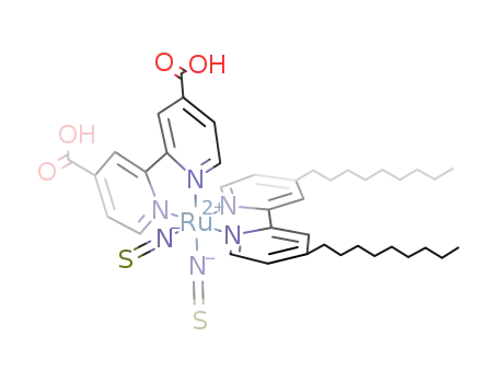 cis-bis(isothiocycanato)-(2,2'-bipyridyl-4,4'-dicarboxylic acid)-(2,2'-bipyridyl-4,4'-dinonyl) rutheniuM(II) CAS No.502693-09-6