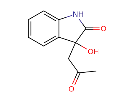 Molecular Structure of 33417-17-3 (3-hydroxy-3-acetonyl-2-oxindole)