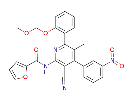 N-{3-cyano-6-[2-(methoxymethoxy)phenyl]-5-methyl-4-(3-nitrophenyl)pyridin-2-yl}furan-2-carboxamide