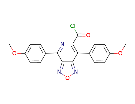 Molecular Structure of 921935-07-1 ([1,2,5]Oxadiazolo[3,4-c]pyridine-6-carbonyl chloride,
4,7-bis(4-methoxyphenyl)-)