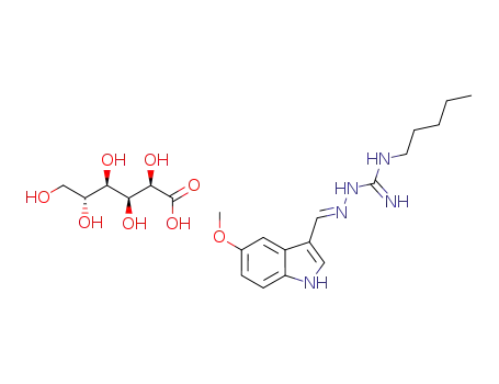 3-(5-methoxy-1H-indol-3-ylmethylene)-N-pentylcarbazimidamide D-gluconate