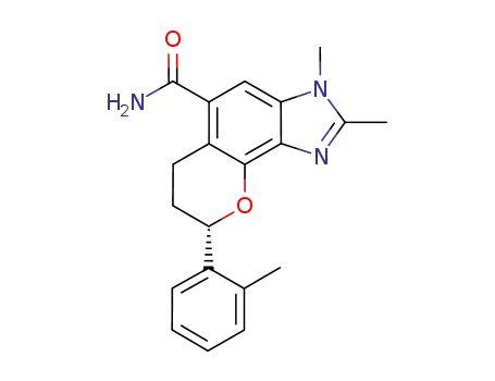 (8S)-2,3-dimethyl-8-(2-methylphenyl)-3,6,7,8-tetrahydrochromeno[7,8-d]imidazole-5-carboxamide