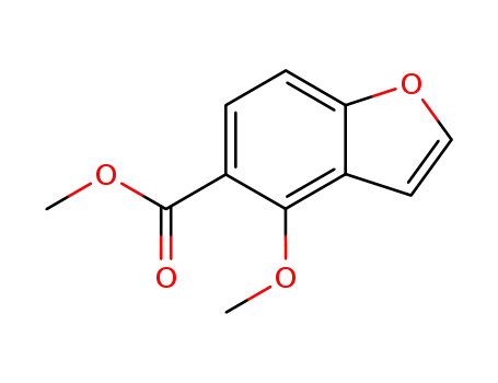 Molecular Structure of 75158-84-8 (5-Benzofurancarboxylic acid, 4-methoxy-, methyl ester)