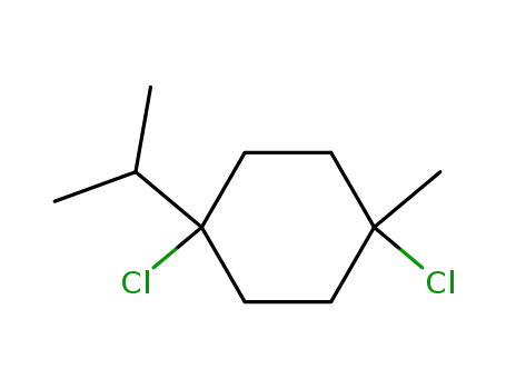 Molecular Structure of 27621-71-2 (Cyclohexane,1,4-dichloro-1-methyl-4-(1-methylethyl)-)
