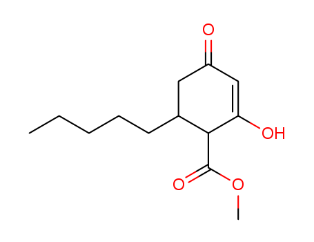 2-Cyclohexene-1-carboxylic acid, 2-hydroxy-4-oxo-6-pentyl-, methyl  ester