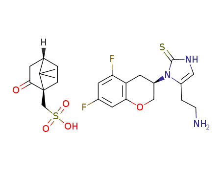 (R)-5-(2-aminoethyl)-1-(6,8-difluorochroman-3-yl)-1,3-dihydroimidazole-2-thione camphorsulfonate