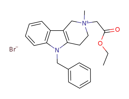 5-benzyl-2-(2-ethoxy-2-oxoethyl)-2-methyl-2,3,4,4a,5,9b-hexahydro-1H-pyrido[4,3-b]indol-2-ium bromide