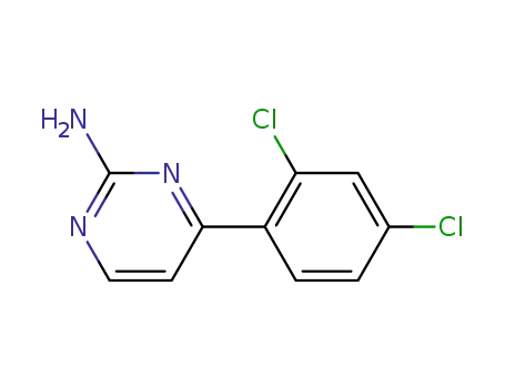 Molecular Structure of 828273-03-6 (4-(2,4-DICHLOROPHENYL)PYRIMIDIN-2-AMINE)