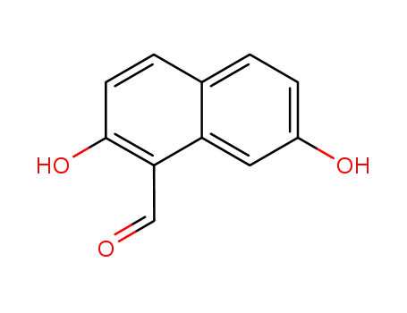 Molecular Structure of 20258-95-1 (1-Naphthalenecarboxaldehyde,2,7-dihydroxy- )
