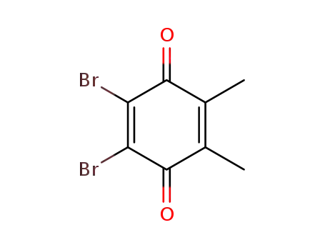 Molecular Structure of 38969-08-3 (2,5-Cyclohexadiene-1,4-dione, 2,3-dibromo-5,6-dimethyl-)