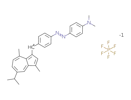{4-[4-(dimethylamino)phenylazo]phenyl}(3-guaiazulenyl)methylium hexafluorophosphate
