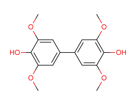 Molecular Structure of 612-69-1 (3,3',5,5'-Tetramethoxy-1,1'-biphenyl-4,4'-diol)