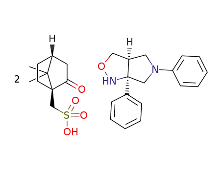 5,6a-diphenylhexahydro-1H-pyrrolo[3,4-c][1,2]oxazol-1,5-diium (7,7-dimethyl-2-oxobicyclo[2.2.1]hept-1-yl)methane sulfonate
