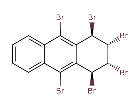 Molecular Structure of 402592-29-4 (Anthracene, 1,2,3,4,9,10-hexabromo-1,2,3,4-tetrahydro-,
(1R,2S,3R,4S)-rel-)