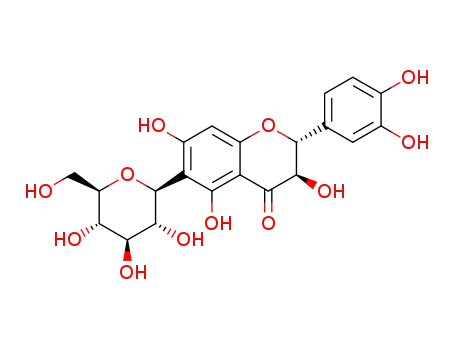 Molecular Structure of 112494-39-0 (taxifolin 6-C-glucoside)