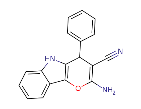 2-amino-4,5-dihydro-4-phenylpyrano[3,2-b]indole-3-carbonitrile