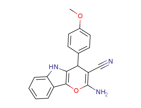 2-amino-4,5-dihydro-4-(4-methoxyphenyl)pyrano[3,2-b]indole-3-carbonitrile