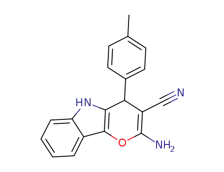 2-amino-4,5-dihydro-4-(4-methylphenyl)pyrano[3,2-b]indole-3-carbonitrile