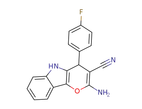2-amino-4,5-dihydro-4-(4-fluorophenyl)pyrano[3,2-b]indole-3-carbonitrile