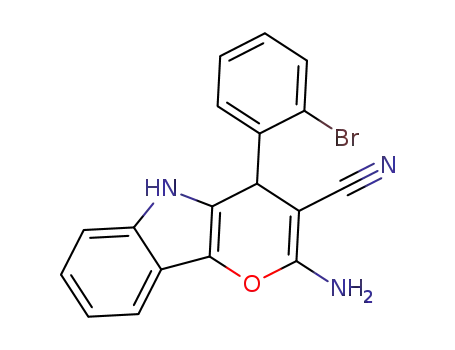 2-amino-4-(2-bromophenyl)-4,5-dihydropyrano[3,2-b]indole-3-carbonitrile