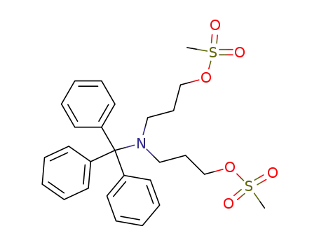 Molecular Structure of 61557-02-6 (1-Propanol, 3,3'-[(triphenylmethyl)imino]bis-, dimethanesulfonate (ester))