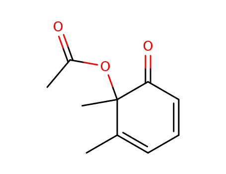 Molecular Structure of 7218-20-4 (2,4-Cyclohexadien-1-one, 6-(acetyloxy)-5,6-dimethyl-)