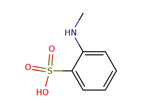 Molecular Structure of 70916-29-9 (Benzenesulfonic acid, 2-(methylamino)-)