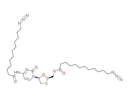 (-)-N(4)-5'-di(12-azidododecanoyl)-2',3'-dideoxy-3'-thiacytidine