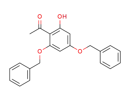 Molecular Structure of 18065-05-9 (1-(2,4-bis (benzyloxy)-6-hydroxyphenyl) ethanone)