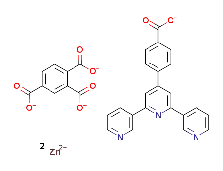 [Zn2(4′-(4-carboxyphenyl)-3,2′:6′,3″-terpyridine(-1H))(1,2,4-benzenetricarboxylic acid(-3H))]n