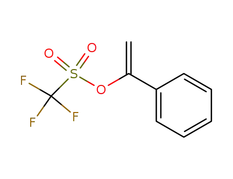 Molecular Structure of 28143-79-5 (Methanesulfonic acid, trifluoro-, 1-phenylethenyl ester)
