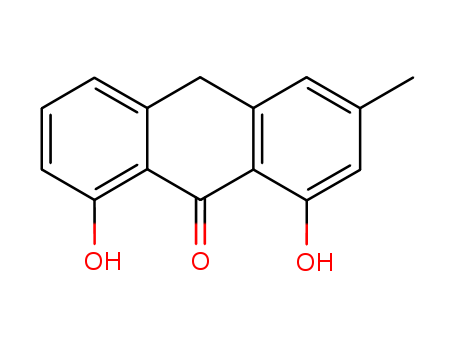 1,8-Dihydroxy-3-methylanthracen-9(10H)-one(491-58-7)