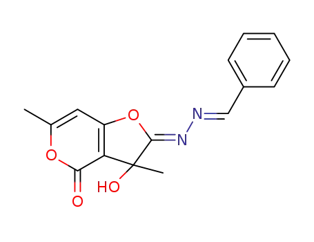 (2Z)-2-[(2E)-benzylidenehydrazinylidene]-2,3-dihydro-3-hydroxy-3,6-dimethyl-4H-furo[3,2-c]pyran-4-one