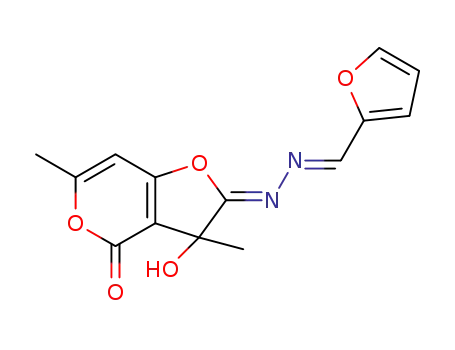 (2Z)-2-{[(2E)-(furan-2-yl)methylidene]hydrazinylidene}-2,3-dihydro-3-hydroxy-3,6-dimethyl-4H-furo[3,2-c]pyran-4-one