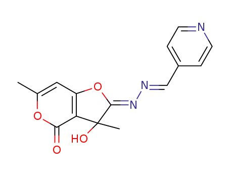 (2Z)-2,3-dihydro-3-hydroxy-3,6-dimethyl-2-{[ (2E)-(pyridin-4-yl)methylidene]hydrazinylidene}-4H-furo[3,2-c]pyran-4-one