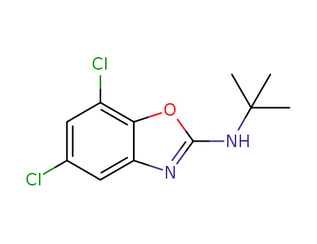 N-(tert-butyl)-5,7-dichlorobenzo[d]oxazol-2-amine
