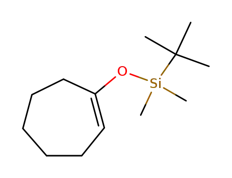 Molecular Structure of 68081-19-6 (Silane, (1-cyclohepten-1-yloxy)(1,1-dimethylethyl)dimethyl-)