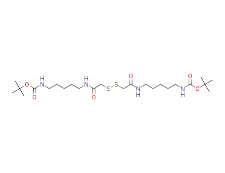 di-tert-butyl(((2,2’-disulfanediylbis(acetyl))bis(azanediyl))bis(pentane-5,1-diyl))dicarbamate