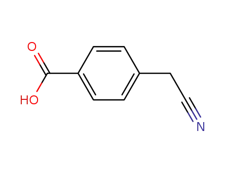 Molecular Structure of 50685-26-2 (4-(CYANOMETHYL)BENZOIC ACID)